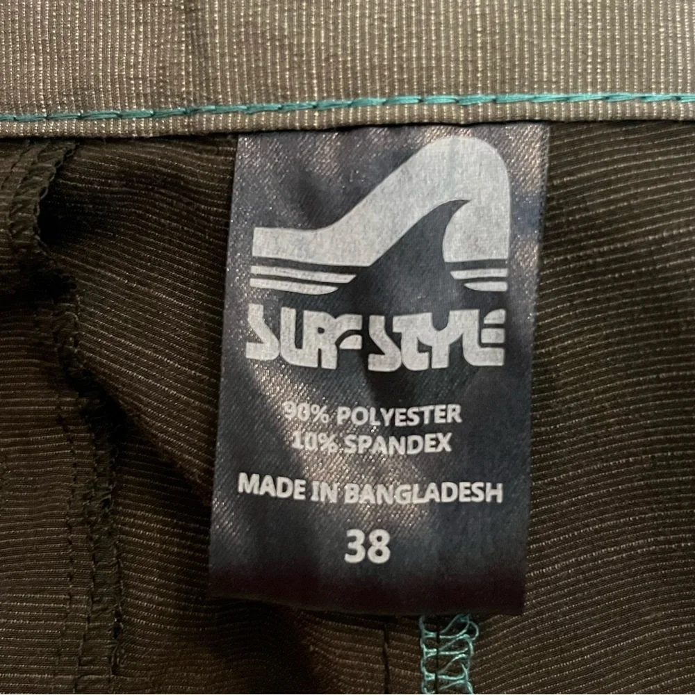 Surf Style Shorts Black Tone Size 38 NWT - Picture 2 of 9